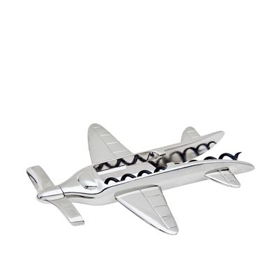 Godinger Airplane Cork Screw, Aviation Themed for Barware & Drinkware, Nickelplated