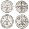 GODINGER SILVER ART Airplane Coasters, Set of 4 view 1