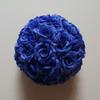 10 Pack 3 inch Artificial Rose Satin Pomander Kissing Balls for Home Wall Wedding Party Ceremony Decoration,Dark Blue view 1