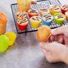 Mirenlife Silicone Cupcake Liners Reusable Silicone Baking Cups Nonstick Muffin Molds Easy Clean Silicone Muffin Liners, 24 Pieces in 8 Rainbow Colors view 4