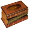 Tosnail Elegant Wooden Antique Book Tissue Holder Dispenser/Novelty Napkin Holder, 10.75 x 6.5 x 4 Inches view 1
