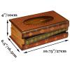 Tosnail Elegant Wooden Antique Book Tissue Holder Dispenser/Novelty Napkin Holder, 10.75 x 6.5 x 4 Inches view 2