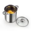Cook N Home Deep Fryer Pot, Japanese Tempura Small Stainless Steel Deep Frying Pot, 304 Stainless Steel with Oil Drip Drainer Rack, Glass Lid, 6.3 inch/ 4Quart, for Kitchen French Fries, Chicken view 1