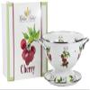 Golden Rabbit Enamelware Colander and Drip Plate Gift Set, Cherry view 1