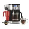 Hamilton Beach 2-Way Programmable Coffee Maker, 12 Cup Glass Carafe And Single Serve Coffee Maker, Black with Stainless Steel Accents, 49980RG view 1