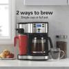 Hamilton Beach 2-Way Programmable Coffee Maker, 12 Cup Glass Carafe And Single Serve Coffee Maker, Black with Stainless Steel Accents, 49980RG view 2