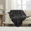 Madison Park Duke Luxury Long Faux Fur Throw Premium Soft Cozy Brushed Long Fur For Bed, Coach or Sofa, 50x60", Black view 2
