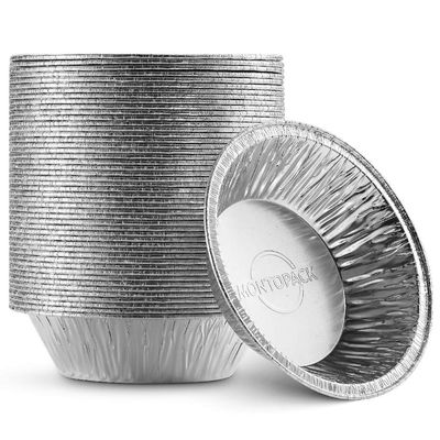 MontoPack Disposable 5" Aluminum Foil Pie/Tart Pan (50 Pack) | 5 Inch Round Cake Pan for Baking Personal Mini Pies, Homemade Cakes & Quiche | Oven Safe Foil Tins Easily Stack & Store, Freeze & Reheat