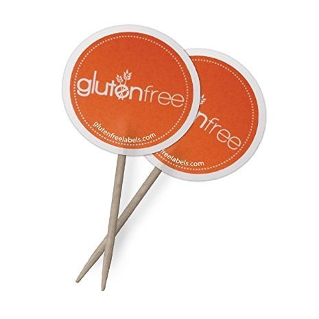 Gluten Free Toothpick Flag Food Marker (Set of 100) - Identify Gluten Free Food for Guests on Gluten Free Diets