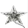10.5" Lighted Silver Glittered Wire Star Christmas Tree Topper - Clear Lights view 2