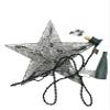 10.5" Lighted Silver Glittered Wire Star Christmas Tree Topper - Clear Lights view 3