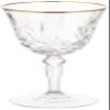 Lorren Home Trends Siena Collection Crystal Red Wine Glass with Gold Band Design, Set of 4, 7.5 fluid ounces view 1