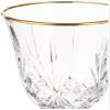 Lorren Home Trends Siena Collection Crystal Red Wine Glass with Gold Band Design, Set of 4, 7.5 fluid ounces view 3