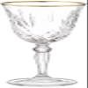 Lorren Home Trends Siena Collection Crystal White Wine Glass with Gold Band Design, Set of 4,6 fl oz view 1