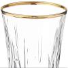 Lorren Home Trends Siena Collection Crystal White Wine Glass with Gold Band Design, Set of 4,6 fl oz view 2
