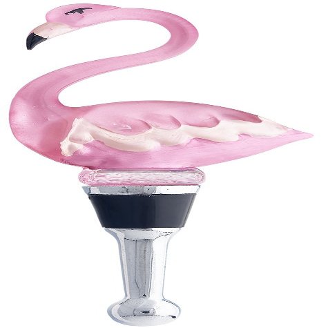 LSArts Flamingo Resin Bottle Stopper, 5", Multicolor