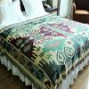 LELVA Boho Bedspread Bohemian Tapestry Woven Throw Blanket Sofa Cover Mandala Tapestry Green (70 X 86 inch) view 2