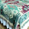 LELVA Boho Bedspread Bohemian Tapestry Woven Throw Blanket Sofa Cover Mandala Tapestry Green (70 X 86 inch) view 3