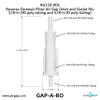 Reverse Osmosis Filter Air Gap (Inlet and Outlet fits 3/8-in OD poly tubing and 5/8-in ID poly tubing; AG110-001, KIT S-A, GAP-A-RO) view 3