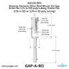 Reverse Osmosis Filter Wall Mount Air Gap (Inlet fits 1/4-in OD poly tubing, Outlet fits 3/8-in OD or 5/8-in ID poly tubing; AG110-003, KIT S-C, GAP-A-RO) view 3