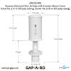 Reverse Osmosis Filter Air Gap with Counter Mount Cover (Inlet fits 1/4-in OD poly tubing, Outlet fits 3/8-in OD poly tubing; AG110-004, KIT S-D, GAP-A-RO) view 3
