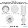 Reverse Osmosis Filter Air Gap with Counter Mount Cover (Inlet fits 1/4-in OD poly tubing, Outlet fits 3/8-in OD poly tubing; AG110-004, KIT S-D, GAP-A-RO) view 4