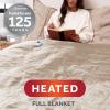 Sunbeam Electric Royal Posh Velvet Heated Blanket, 12 Heat Settings, 12-Hour Selectable Auto Shut-Off, Fast Heating, Warm and Lush, Champagne Color, Full, 84" x 72" view 2