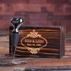Teals Prairie & Co. Personalized Wine Heart Shape Stainless Steel Wine Stopper with Wood Gift Box Wedding Couple Gift view 2