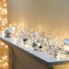 9 Ft Glitter GEM Garland with 100 Clear Lights view 1