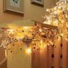 9 Ft Glitter GEM Garland with 100 Clear Lights view 2