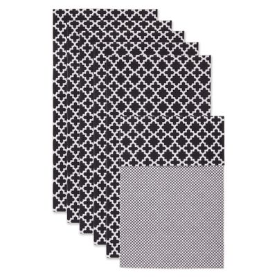 DII Fridge Liner Collection Non-Adhesive, Cut to Fit, 12x24, Black Lattice, 6 Piece