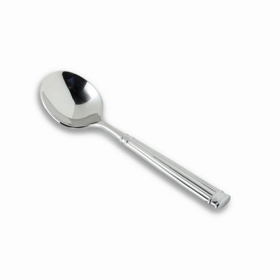 Fortessa Doria 18/10 Stainless Steel Flatware Bouillon Spoon, Set of 12