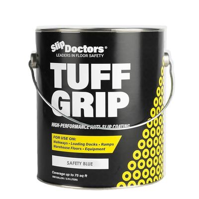 Tuff Grip Anti-Slip Paint for Ramps, Floors, Decks & Stairs  Durable Non-Skid Coating for Enhanced Traction (Safety Blue)