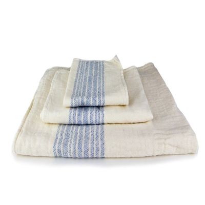 Kontex Organic Cotton Towels From Imabari, Japan - Blue (Set of 3 Towels)