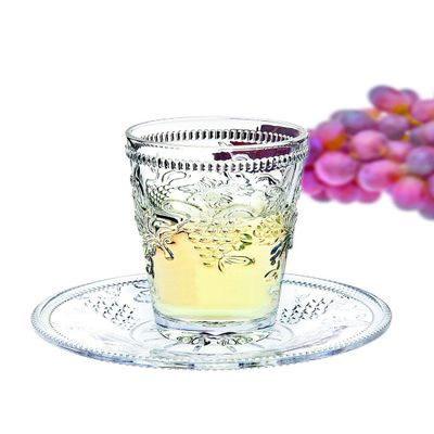 Crystal Kiddush Cup and Saucer