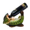 True Boozy Bass Polyresin Wine Bottle Holder - Table Top and Counter Wine Rack, Animal Home Decor - Set of 1, Green, Holds 1 Standard Wine Bottle view 1