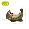 True Boozy Bass Polyresin Wine Bottle Holder - Table Top and Counter Wine Rack, Animal Home Decor - Set of 1, Green, Holds 1 Standard Wine Bottle view 3