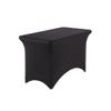 Iceberg iGear Stretch Fabric Table Cover, Fits 4' Table, Polyester/Spandex, Black, 24" W x 48" L view 2
