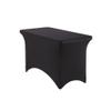 Iceberg iGear Stretch Fabric Table Cover, Fits 4' Table, Polyester/Spandex, Black, 24" W x 48" L view 3