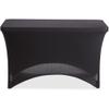 Iceberg iGear Stretch Fabric Table Cover, Fits 4' Table, Polyester/Spandex, Black, 24" W x 48" L view 4