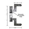 Renovators Supply Manufacturing - Heavy-Duty Black Wrought Iron Shutter Lift Off Pintle Hinges Colonial Pin Reversible for Doors, Window and Shutters with Hardware 6 1/2 Inches, Pack of 2 Pairs view 2