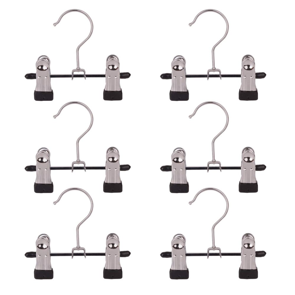 Adjustable Stainless Steel Shoe Rack Pants Folder Multi-Functional Portable Travel Laundry Washing Machine Rack Hooks Socks Clip Boot Hanger Set of 6 (6)