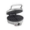 Cuisinart Belgian Waffle Maker, Round Waffle Iron, 6 Setting Adjustable Browning, Audible Alert, Nonstick Plates, WAF-200P1, Silver view 1