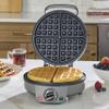 Cuisinart Belgian Waffle Maker, Round Waffle Iron, 6 Setting Adjustable Browning, Audible Alert, Nonstick Plates, WAF-200P1, Silver view 2