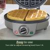 Cuisinart Belgian Waffle Maker, Round Waffle Iron, 6 Setting Adjustable Browning, Audible Alert, Nonstick Plates, WAF-200P1, Silver view 4