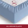 Mellanni Queen Fitted Sheet - Iconic Collection Bedding Sheets with up to 16 inch Deep Pocket - Soft & Cooling - Fade & Stain Resistant - 1 PC (Queen, Blue Hydrangea) view 4
