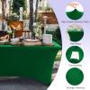 ABCCANOPY 6 FT Forest Green Spandex Table Cover Stretch Fitted Wrinkle Resistant Tablecloth Reuse for Rectangular Folding Table Patry Event Wedding Banquet Protector view 2