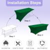 ABCCANOPY 6 FT Forest Green Spandex Table Cover Stretch Fitted Wrinkle Resistant Tablecloth Reuse for Rectangular Folding Table Patry Event Wedding Banquet Protector view 3