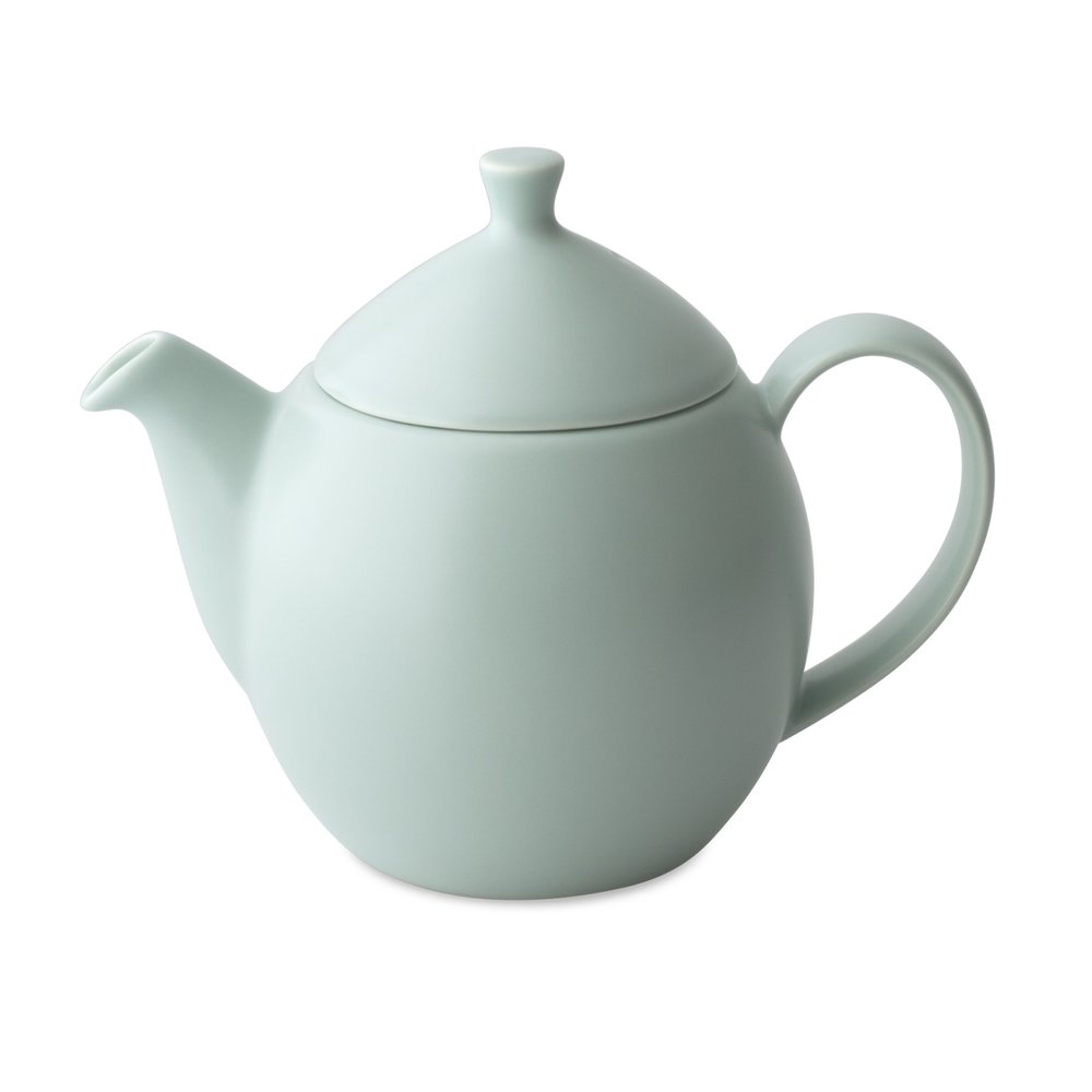 FORLIFE Dew Teapot with Basket Infuser, Minty Aqua, 14 oz/414ml