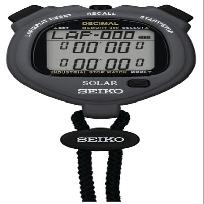 SEIKO Solar Charging Decimal Stopwatch - Black